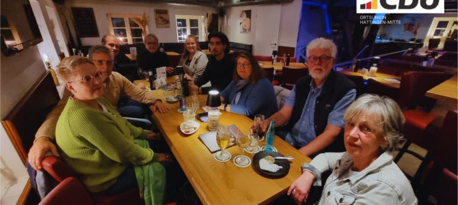 Stammtisch der CDU Hattingen-Mitte Stammtisch der CDU Hattingen-Mitte